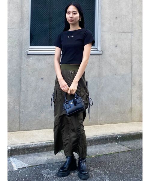 EMODA(エモダ)の「ビーズロゴTシャツ(Tシャツ/カットソー・レディース・ホワイト/ライム/ブラック・FREE)」の19枚目の写真