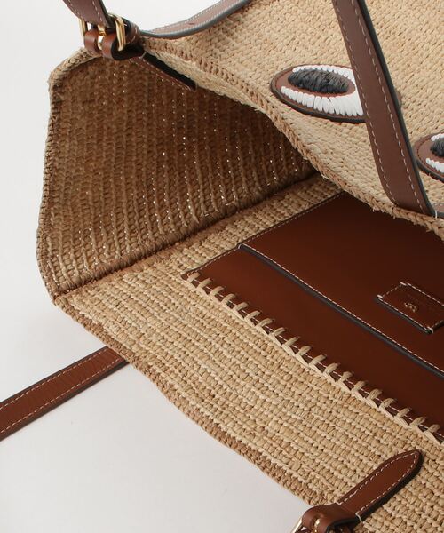 ANYA HINDMARCH(アニヤハインドマーチ)の「ANYA HINDMARCH N/S Tote Small Eyes in Raffia アニヤハインドマーチ アイズ トートバッグ(トートバッグ・レディース・ナチュラル・FREE)」の13枚目の写真
