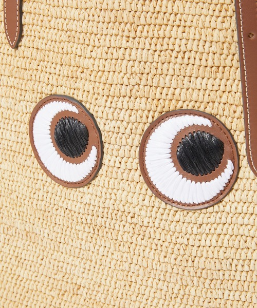 ANYA HINDMARCH(アニヤハインドマーチ)の「ANYA HINDMARCH N/S Tote Small Eyes in Raffia アニヤハインドマーチ アイズ トートバッグ(トートバッグ・レディース・ナチュラル・FREE)」の9枚目の写真