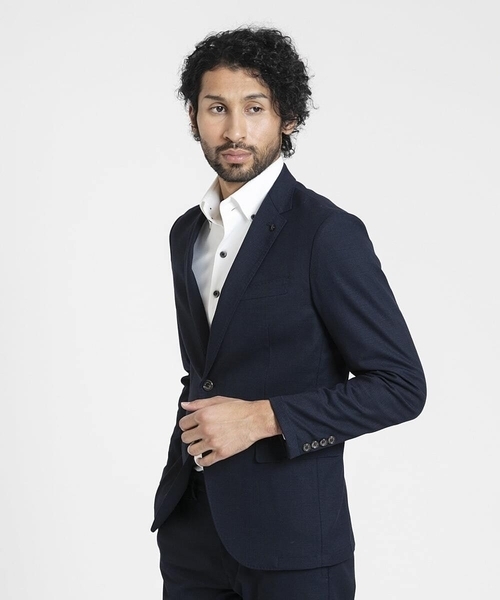 MICHEL KLEIN HOMME (ミッシェルクランオム)の「ベーシックテーラードジャケット セットアップ(テーラードジャケット・メンズ・ネイビー/グレー・MEDIUM/LARGE/X-LARGE)」の4枚目の写真