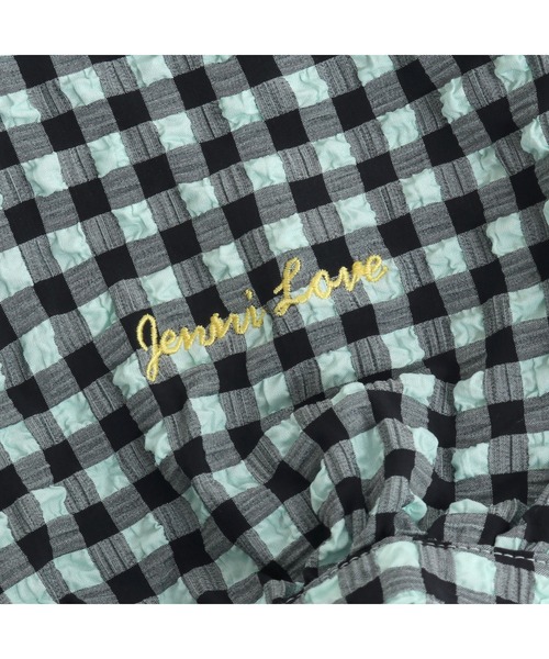 JENNI love（ジェニィラブ）の「ギンガムチェックえり付きブラウス（シャツ/ブラウス・キッズ・オフホワイト/アイボリー/サックスブルー・130cm/140cm/150cm/160cm）」の19枚目の写真