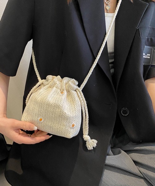 Pochi Pouch（ポチポーチ）の「Pochi Pouch/2way 花柄 マルチ 巾着/ショルダーバッグ（ショルダーバッグ・レディース・ベージュ/ホワイト/ブラウン系その他・FREE）」の8枚目の写真