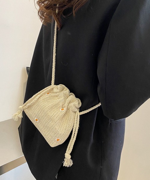 Pochi Pouch（ポチポーチ）の「Pochi Pouch/2way 花柄 マルチ 巾着/ショルダーバッグ（ショルダーバッグ・レディース・ベージュ/ホワイト/ブラウン系その他・FREE）」の11枚目の写真
