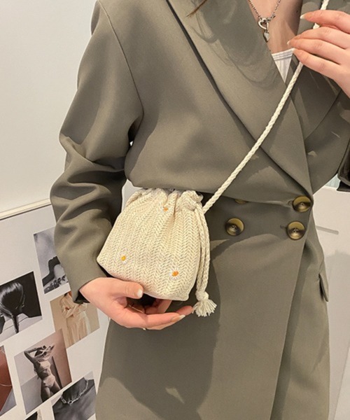 Pochi Pouch（ポチポーチ）の「Pochi Pouch/2way 花柄 マルチ 巾着/ショルダーバッグ（ショルダーバッグ・レディース・ベージュ/ホワイト/ブラウン系その他・FREE）」の15枚目の写真