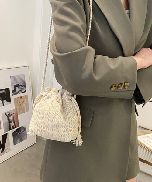 Pochi Pouch（ポチポーチ）の「Pochi Pouch/2way 花柄 マルチ 巾着/ショルダーバッグ（ショルダーバッグ・レディース・ベージュ/ホワイト/ブラウン系その他・FREE）」の17枚目の写真