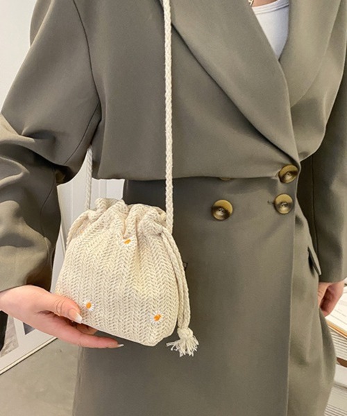 Pochi Pouch（ポチポーチ）の「Pochi Pouch/2way 花柄 マルチ 巾着/ショルダーバッグ（ショルダーバッグ・レディース・ベージュ/ホワイト/ブラウン系その他・FREE）」の18枚目の写真