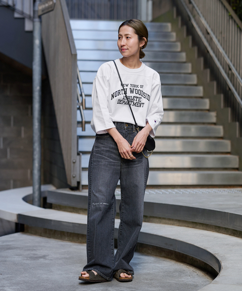 FRAMeWORK（フレームワーク）の「【Champion/チャンピオン】SHORT SLEEVE FOOTBALL SHIRT（Tシャツ/カットソー・レディース・ホワイト/ライトグレー・FREE）」の15枚目の写真
