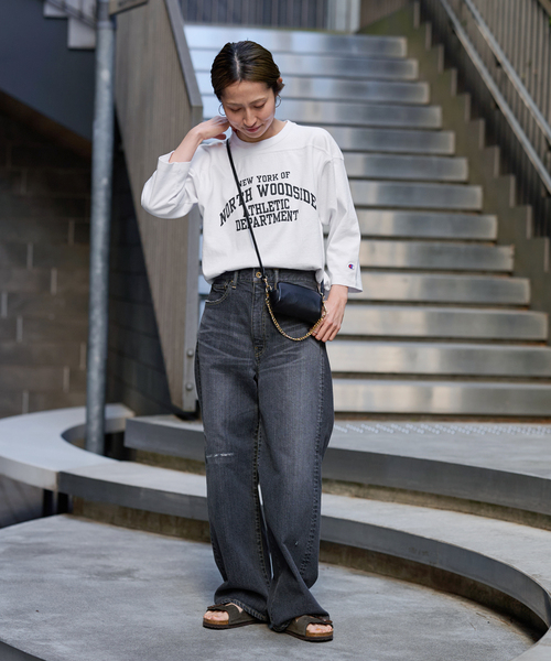 FRAMeWORK（フレームワーク）の「【Champion/チャンピオン】SHORT SLEEVE FOOTBALL SHIRT（Tシャツ/カットソー・レディース・ホワイト/ライトグレー・FREE）」の16枚目の写真