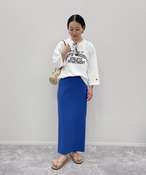 FRAMeWORK（フレームワーク）の「【Champion/チャンピオン】SHORT SLEEVE FOOTBALL SHIRT（Tシャツ/カットソー・レディース・ホワイト/ライトグレー・FREE）」の21枚目の写真