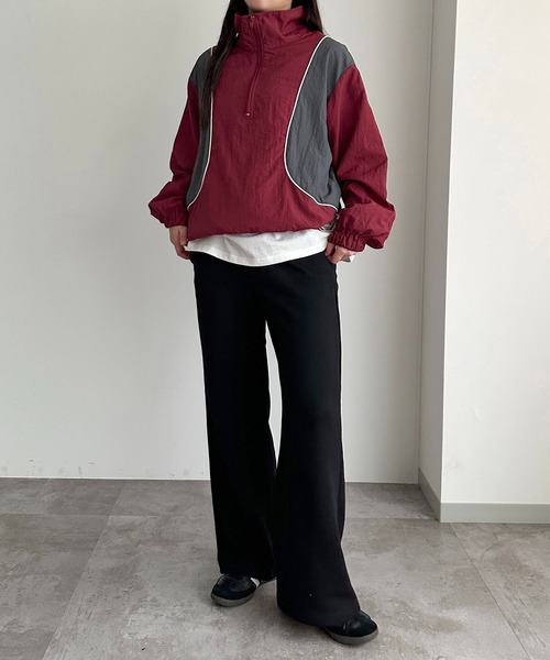 apres jour mignon(アプレジュールミニョン)の「配色ハーフジップトップス【ZOZOTOWN限定アイテム】(その他トップス・レディース・ネイビー/カーキ/ボルドー・フリー/X-LARGE)」の6枚目の写真