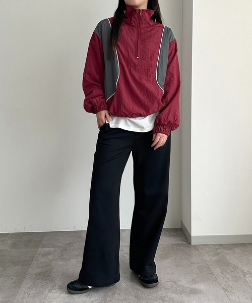apres jour mignon(アプレジュールミニョン)の「配色ハーフジップトップス【ZOZOTOWN限定アイテム】(その他トップス・レディース・ネイビー/カーキ/ボルドー・フリー/X-LARGE)」の7枚目の写真