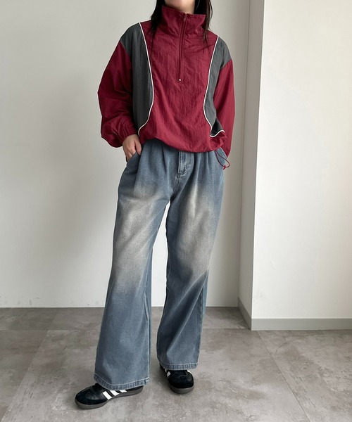 apres jour mignon(アプレジュールミニョン)の「配色ハーフジップトップス【ZOZOTOWN限定アイテム】(その他トップス・レディース・ネイビー/カーキ/ボルドー・フリー/X-LARGE)」の8枚目の写真