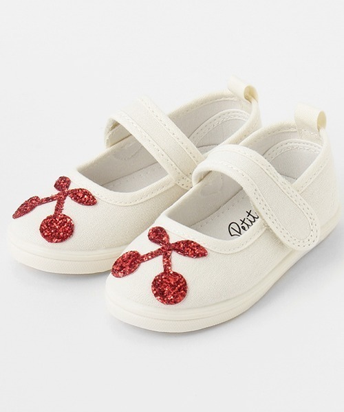 petit main(プティマイン)の「アソートモチーフシューズ(スリッポン・キッズ・オフホワイト/ネイビー/ライトベージュ・16cm/15cm/14cm/19cm/18cm/17cm)」の1枚目の写真