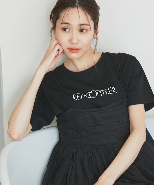 ROPE' PICNIC（ロペピクニック）の「RENU/ロゴ&フォトTシャツ/リンクコーデ（Tシャツ/カットソー・レディース・ブラック/ホワイト/キナリ・38/40）」の18枚目の写真