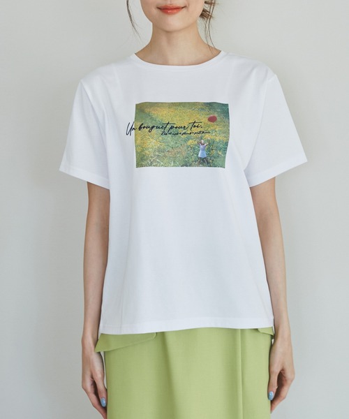 ROPE' PICNIC（ロペピクニック）の「RENU/ロゴ&フォトTシャツ/リンクコーデ（Tシャツ/カットソー・レディース・ブラック/ホワイト/キナリ・38/40）」の19枚目の写真