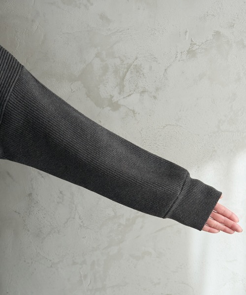 ROPE' PICNIC（ロペピクニック）の「ハーフジップニットプルオーバー（ニット/セーター・レディース・チャコールグレー/キナリ/ネイビー・38）」の22枚目の写真