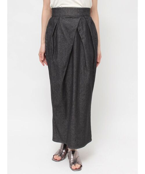 LAGUNAMOON（ラグナムーン）の「コクーンデニムスカート（デニムスカート・レディース・ホワイト/ブラック・SMALL/MEDIUM）」の15枚目の写真