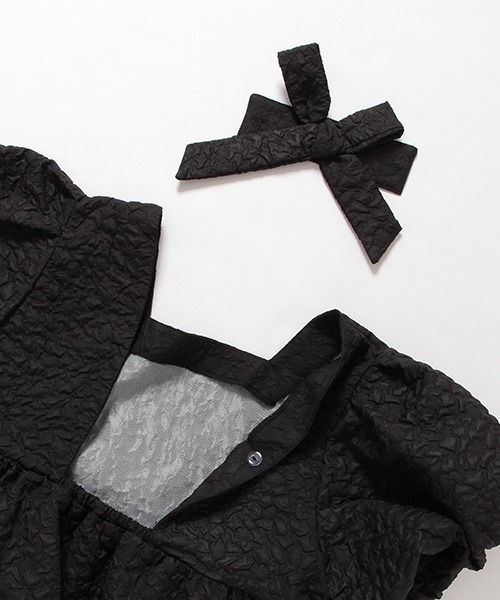 by LOVEiT（バイラビット）の「バルーンスリーブチュニック（チュニック・キッズ・ブラック/オフホワイト・120cm/130cm/140cm/150cm/160cm）」の14枚目の写真