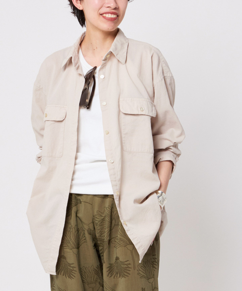 AP STUDIO（エーピーストゥディオ）の「ガーメントダイシャツ（シャツ/ブラウス・レディース・グレー系その他/ブラック/コバルトブルー・FREE）」の2枚目の写真