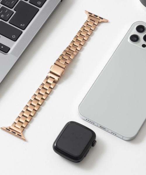emonique(エモニーク)の「ステンレス製 Apple Watch バンド スマートウォッチバンド【38/40/41/42/44/45/49mm対応】(デジタル腕時計・メンズ・ピンクゴールド/ゴールド/ブラック/シルバー・38/42)」の4枚目の写真