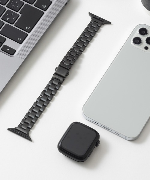 emonique(エモニーク)の「ステンレス製 Apple Watch バンド スマートウォッチバンド【38/40/41/42/44/45/49mm対応】(デジタル腕時計・メンズ・ピンクゴールド/ゴールド/ブラック/シルバー・38/42)」の1枚目の写真