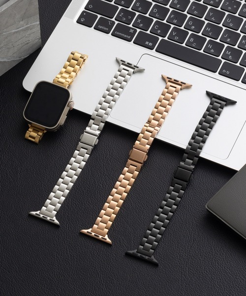 emonique(エモニーク)の「ステンレス製 Apple Watch バンド スマートウォッチバンド【38/40/41/42/44/45/49mm対応】(デジタル腕時計・メンズ・ピンクゴールド/ゴールド/ブラック/シルバー・38/42)」の5枚目の写真