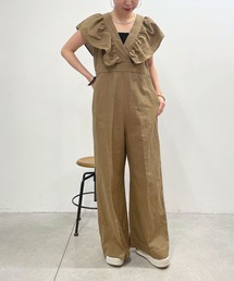 リネンラッフルオールインワン