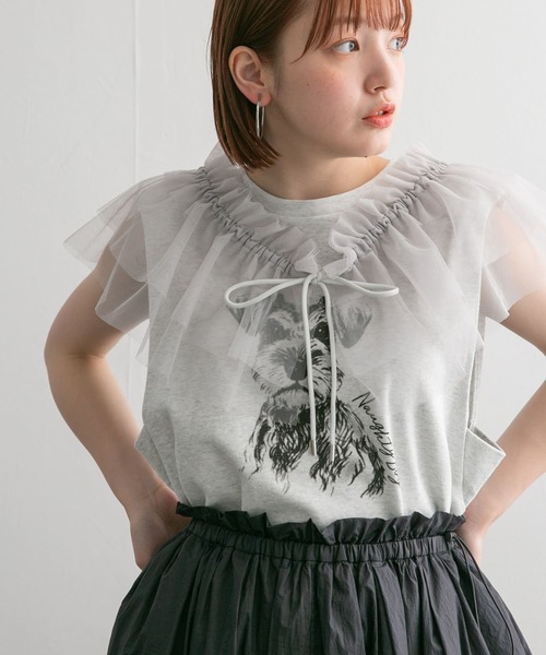 KBF（ケイビーエフ）の「マルチWAYチュールつけ襟（その他小物・レディース・アイボリー/ブラック/グレー・ONE）」の3枚目の写真