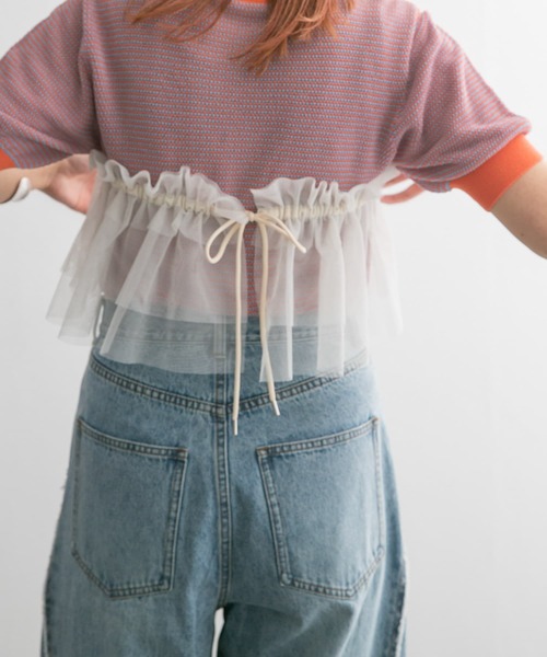 KBF（ケイビーエフ）の「マルチWAYチュールつけ襟（その他小物・レディース・アイボリー/ブラック/グレー・ONE）」の10枚目の写真