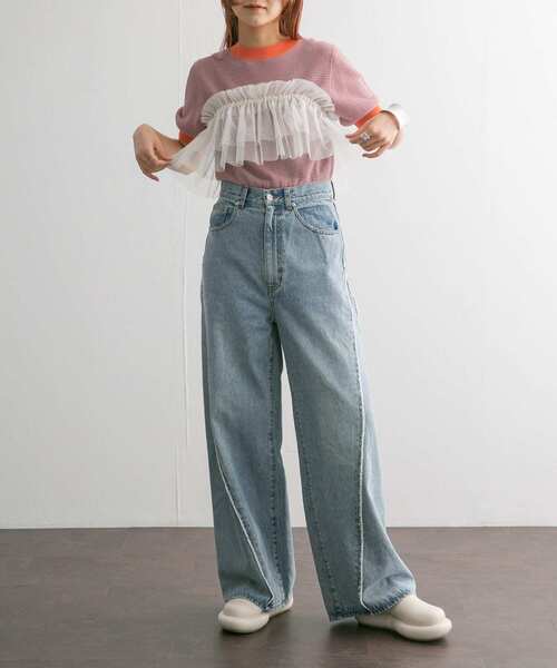 KBF（ケイビーエフ）の「マルチWAYチュールつけ襟（その他小物・レディース・アイボリー/ブラック/グレー・ONE）」の9枚目の写真