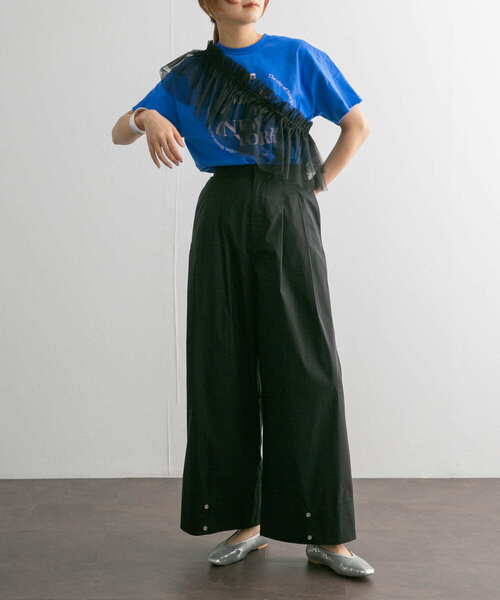 KBF（ケイビーエフ）の「マルチWAYチュールつけ襟（その他小物・レディース・アイボリー/ブラック/グレー・ONE）」の4枚目の写真