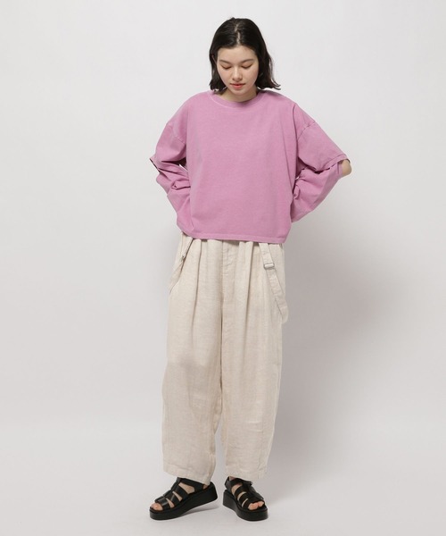 niko and...（ニコアンド）の「FINEリネンタックサスパンツ（その他パンツ・レディース・ナチュラル/カーキ/ブラック/インディゴブルー・LARGE/MEDIUM）」の16枚目の写真