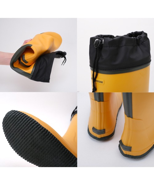 MoonStar（ムーンスター）の「【MoonStar／ムーンスター】MS RLS04 メンズ/レディース ワークブーツ 3E（レインシューズ・メンズ・ブラウン/オリーブ/マスタード・23.0cm/24.0cm/25.0cm/26.0cm/27.0cm/28.0cm/22.0cm）」の4枚目の写真
