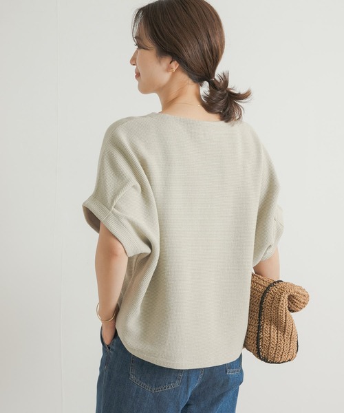 URBAN RESEARCH DOORS(アーバンリサーチドアーズ)の「ヨコアゼタックプルオーバー(Tシャツ/カットソー・レディース・ミント/ネイビー/オフホワイト・MEDIUM)」の18枚目の写真