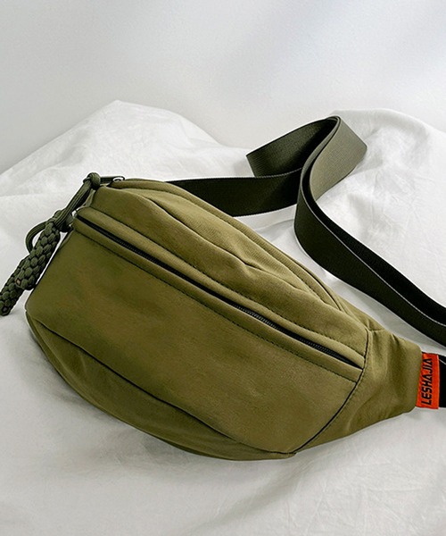 florist（フローリスト）の「キャンプノットダブルポケットボディーバッグ（ボディバッグ/ウエストポーチ・レディース・オレンジ/イエロー/グリーン/ホワイト/ブラック・FREE）」の10枚目の写真