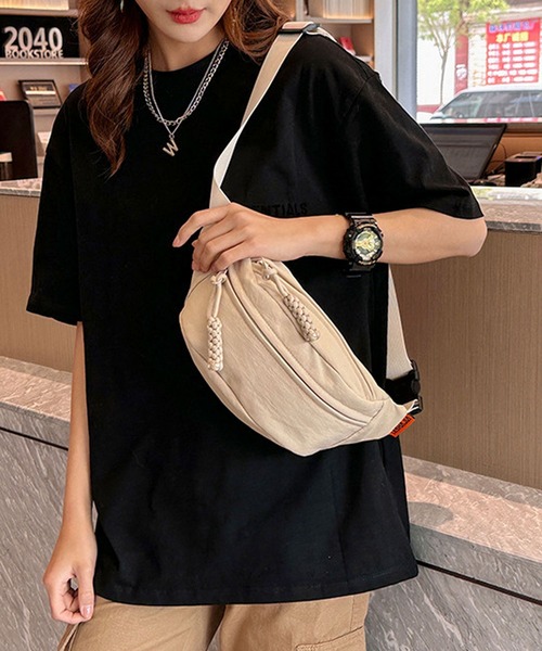 florist（フローリスト）の「キャンプノットダブルポケットボディーバッグ（ボディバッグ/ウエストポーチ・レディース・オレンジ/イエロー/グリーン/ホワイト/ブラック・FREE）」の14枚目の写真