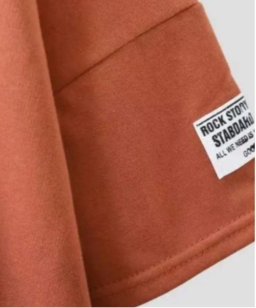 COMON+(コモンプラス)の「ドルマンスリーブロング丈オーバーサイズTシャツ(Tシャツ/カットソー・レディース・オレンジ/ブラック/カーキ/グレー・FREE)」の8枚目の写真