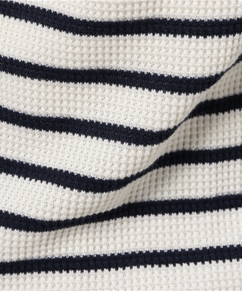 WEGO（ウィゴー）の「WEGO/ワッフルラウンドTシャツ（Tシャツ/カットソー・レディース・アイボリー/杢グレー/ブルー系その他/カーキ・FREE）」の8枚目の写真