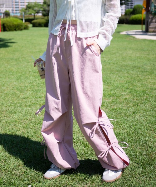 セール】WEGO/サイドリボンパラシュートパンツ（カーゴパンツ）｜WEGO