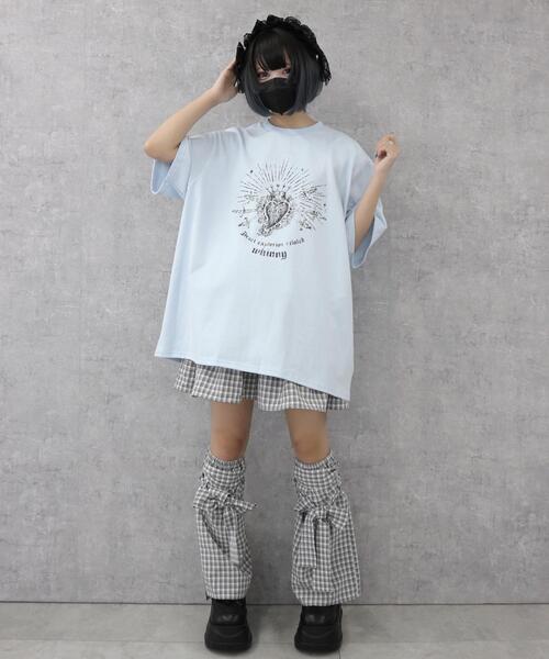 Whinny(ホワイニー)の「Whinny/きらびやかなメンヘラっち(Tシャツ/カットソー・レディース・サックスブルー/ブラック/ホワイト・FREE)」の9枚目の写真