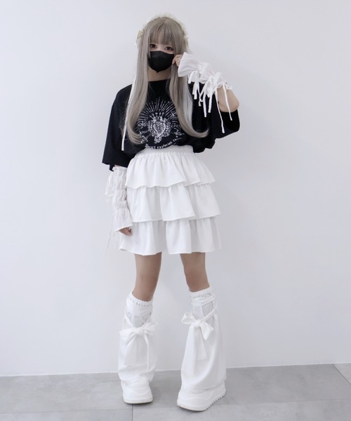 Whinny(ホワイニー)の「Whinny/きらびやかなメンヘラっち(Tシャツ/カットソー・レディース・サックスブルー/ブラック/ホワイト・FREE)」の6枚目の写真