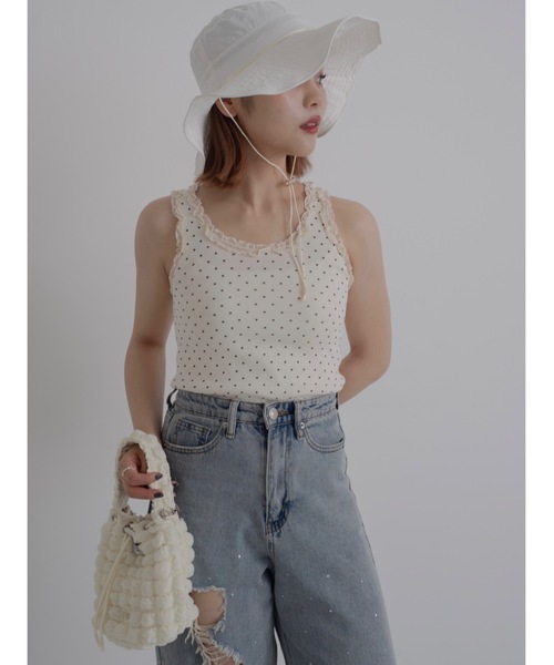 JUMELLE(ジュメロ)の「popcorn bag(ショルダーバッグ・レディース・ブラック/アイボリー・FREE)」の6枚目の写真