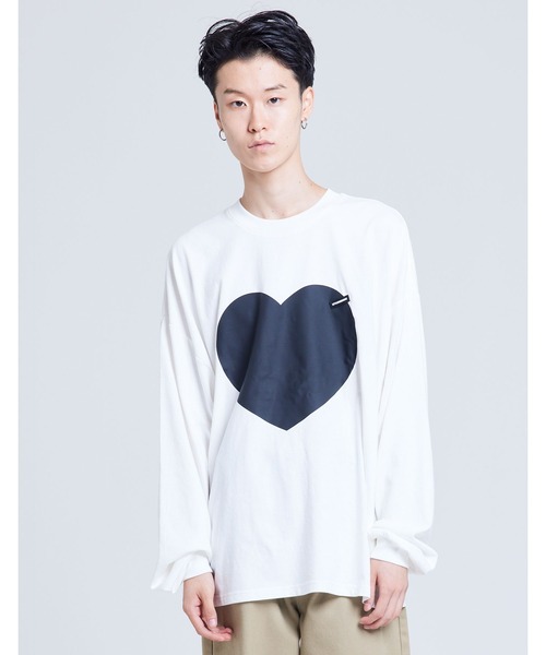 【セール】【Little Sunny Bite】heartful long tee（Tシャツ/カットソー）｜Little sunny bite（リトルサニーバイト）