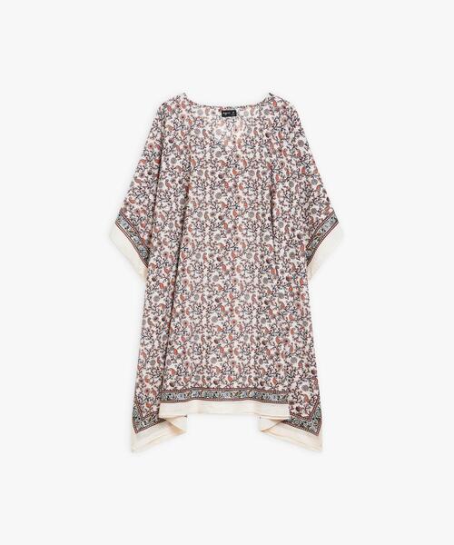 agnes b.(アニエスベー)の「AM54 PONCHO ポンチョ(シャツ/ブラウス・レディース・オレンジ・FREE)」の1枚目の写真
