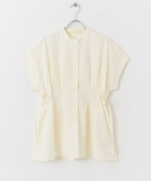 SENSE OF PLACE by URBAN RESEARCH（センスオブプレイスバイアーバンリサーチ）の「ウエストシャーリングペプラムブラウス（シャツ/ブラウス・レディース・オフホワイト/ブラック/ブルー・ONE）」の20枚目の写真