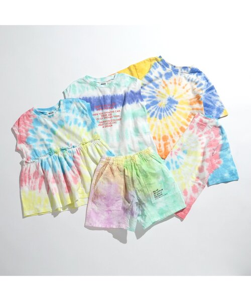 BREEZE(ブリーズ)の「【リンク】タイダイチュニック(チュニック・キッズ・ブルー/グリーン・100/140/130/120/110/90/80)」の5枚目の写真