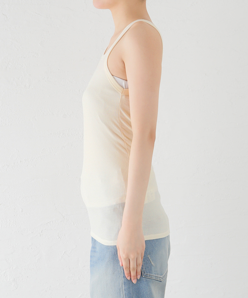 FRAMeWORK（フレームワーク）の「BASERANGE/ベースレンジ HEART TANK（タンクトップ・レディース・アイボリー・FREE）」の4枚目の写真