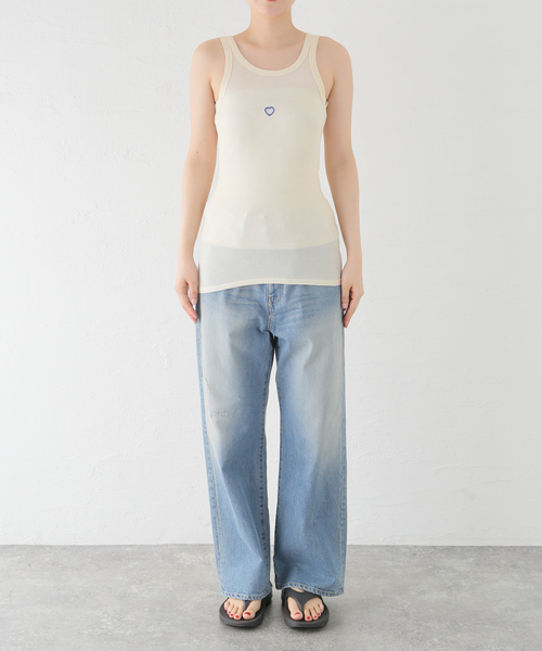 FRAMeWORK（フレームワーク）の「BASERANGE/ベースレンジ HEART TANK（タンクトップ・レディース・アイボリー・FREE）」の14枚目の写真