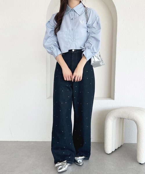 apres jour（アプレジュール）の「エンブレム２WAYタイシャツ【ZOZOTOWN限定アイテム】（シャツ/ブラウス・レディース・グレー/オフホワイト/サックスブルー・X-LARGE/フリー）」の12枚目の写真