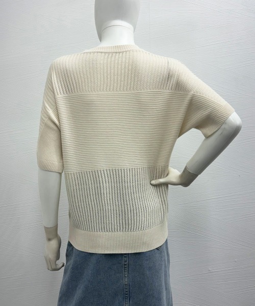 Miniministore（ミニミニストア）の「ニットトップス きれいめ 体型カバー大人（ニット/セーター・レディース・ブラック/ピンク/ミント/ベージュ・FREE）」の16枚目の写真